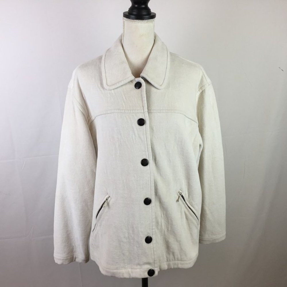 Chico's Design Pea Coat Size 2  Ivory
